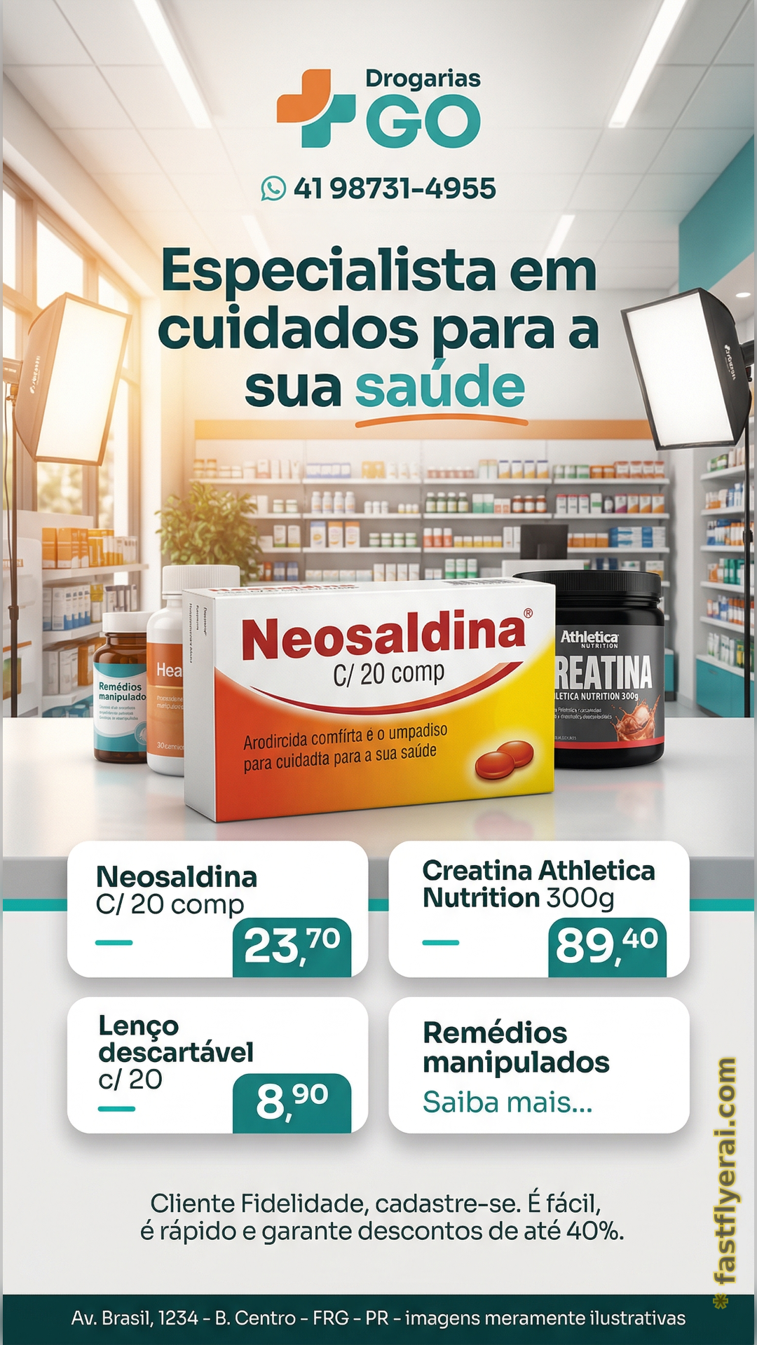 Flyer gerado para Farmácia