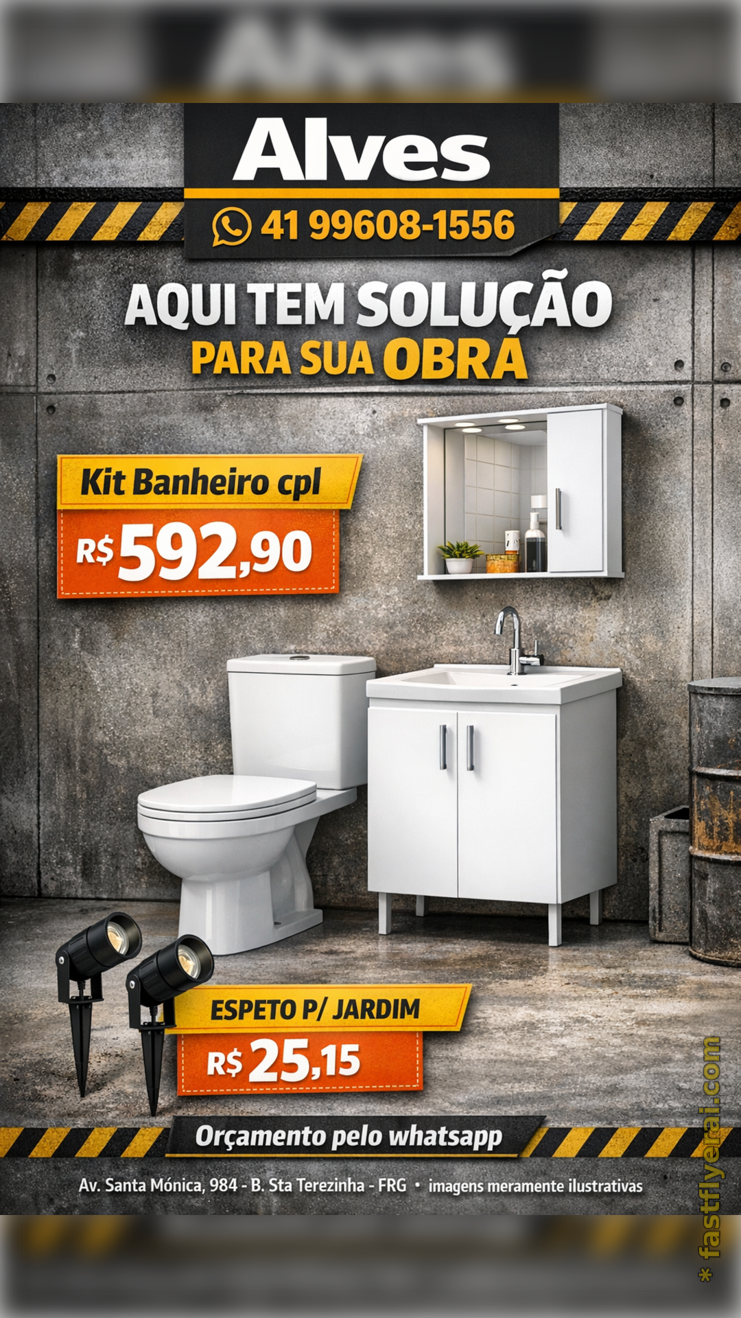 Flyer gerado para Material de Construção
