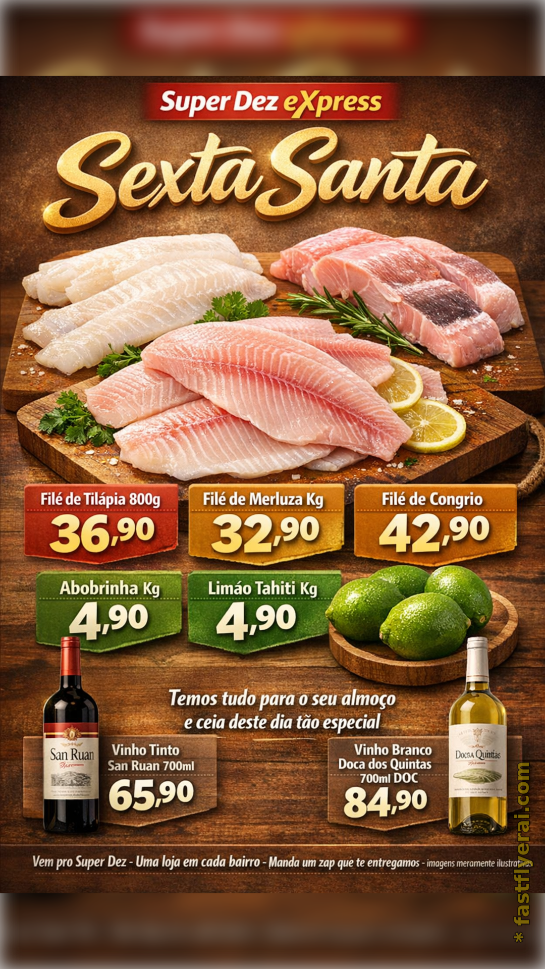 Flyer gerado para Supermercado