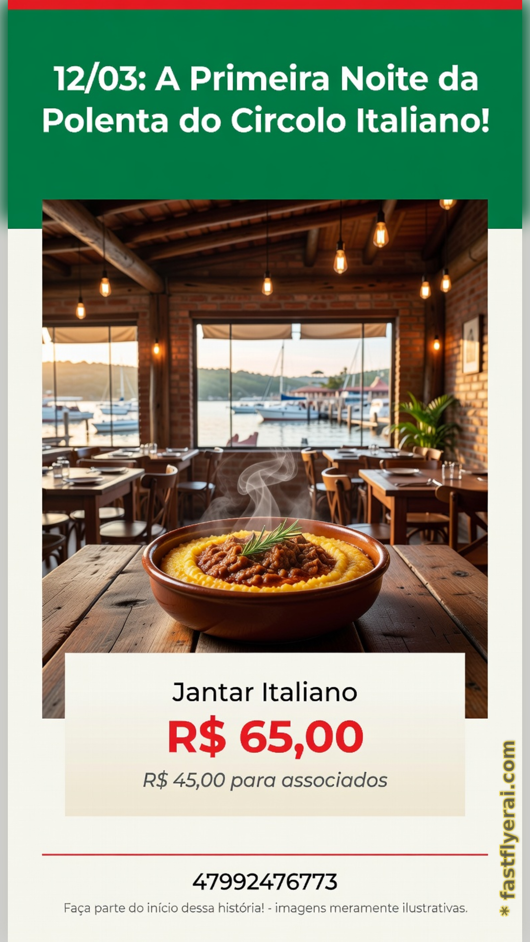 Flyer gerado para Restaurante